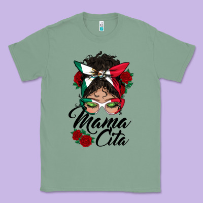 Mexican Mamacita Messy Bun Classic Tee Designed By Bundleandbundleshop