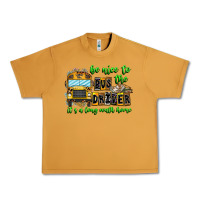 Peanut Butter Be Nice To The Bus Driver It's A Long Walk Home Urban Heavy Tee - CowhideDigitalArt