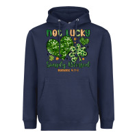 Navy not lucky simply blessed Heavyweight Hoodie - MaliasSmallBusiness