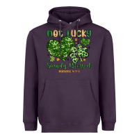 Plum not lucky simply blessed Heavyweight Hoodie - MaliasSmallBusiness