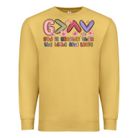 Antique Gold god is greater than the highs and lows Premium Sweatshirt - MaliasSmallBusiness