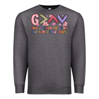 Charcoal Heather god is greater than the highs and lows Premium Sweatshirt - MaliasSmallBusiness