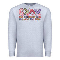 Heather Grey god is greater than the highs and lows Premium Sweatshirt - MaliasSmallBusiness