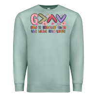 Seafoam god is greater than the highs and lows Premium Sweatshirt - MaliasSmallBusiness