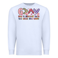 White god is greater than the highs and lows Premium Sweatshirt - MaliasSmallBusiness
