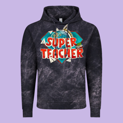 Super Teacher Vintage Hoodie Designed By Texasbilliewilder
