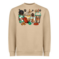 Dog Coffee Cups Heavyweight Sweatshirt | Teevron