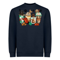 Navy dog coffee cups Heavyweight Sweatshirt - Zillion Design Studio