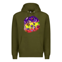 Army Green halloween candy  patches Premium Hoodie - BundleAndBundleShop