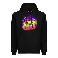 Black halloween candy  patches Premium Hoodie - BundleAndBundleShop