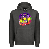 Charcoal Heather halloween candy  patches Premium Hoodie - BundleAndBundleShop