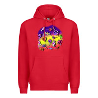 Red halloween candy  patches Premium Hoodie - BundleAndBundleShop