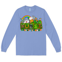 Colony Blue st patricks nurse Long Sleeve Tee - AdoDesignShop