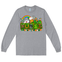 Heather Grey st patricks nurse Long Sleeve Tee - AdoDesignShop