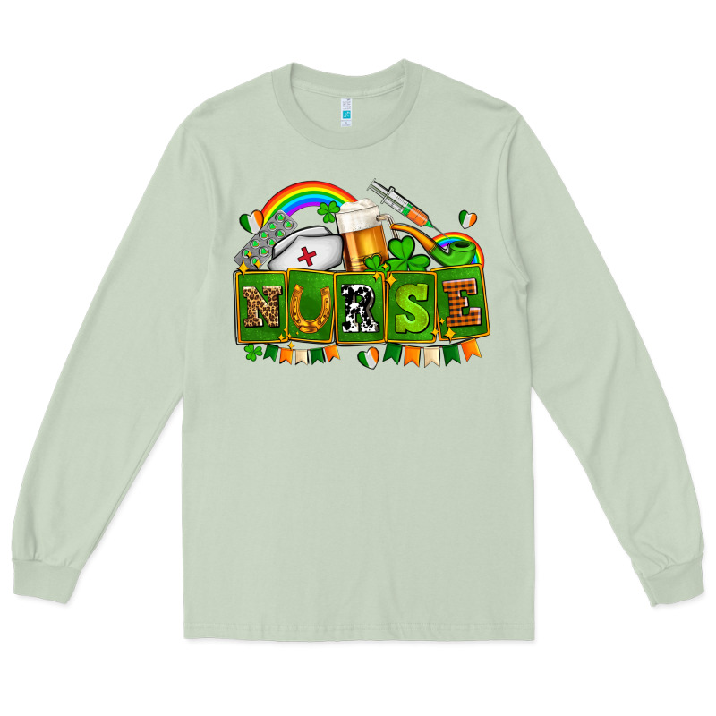 St Patricks Nurse Long Sleeve Tee by AdoDesignShop | Teevron