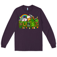 Plum st patricks nurse Long Sleeve Tee - AdoDesignShop