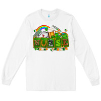 White st patricks nurse Long Sleeve Tee - AdoDesignShop