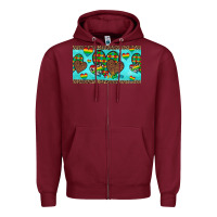 Burgundy western hearts autism cup Zipper Hoodie - Artiststas