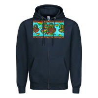 Navy western hearts autism cup Zipper Hoodie - Artiststas