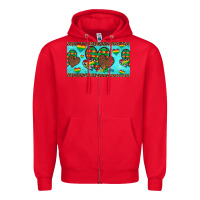 Red western hearts autism cup Zipper Hoodie - Artiststas