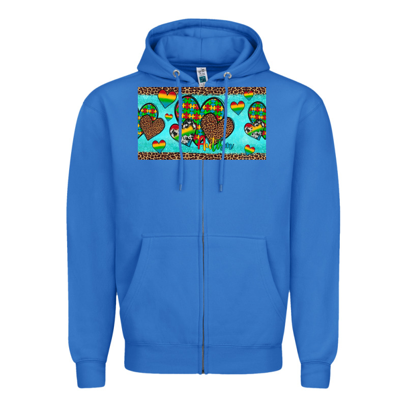 Western Hearts Autism Cup Zipper Hoodie by Artiststas | Teevron