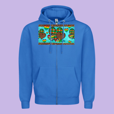 Western Hearts Autism Cup Zipper Hoodie Designed By Artiststas