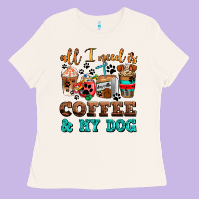 All I Need Is Coffee And My Dog Ladies Tee Designed By Adodesignshop