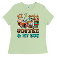 Matcha all i need is coffee and my dog Ladies Tee - AdoDesignShop