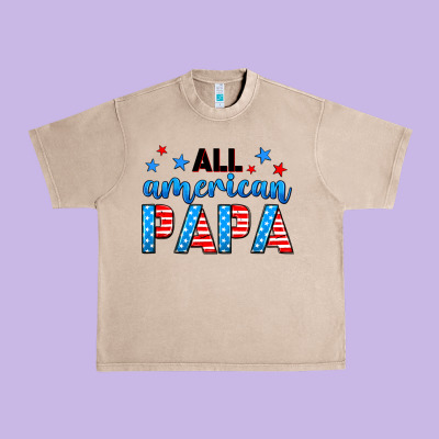 All American Papa Urban Heavy Tee Designed By Neo Western