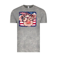 Cloud Rock american flag pig Vintage Tee - RanaPortraitStore