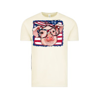 Vintage Arctic american flag pig Vintage Tee - RanaPortraitStore