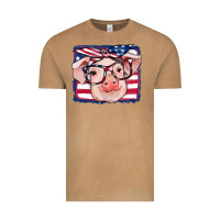 American Flag Pig Vintage Tee | Teevron
