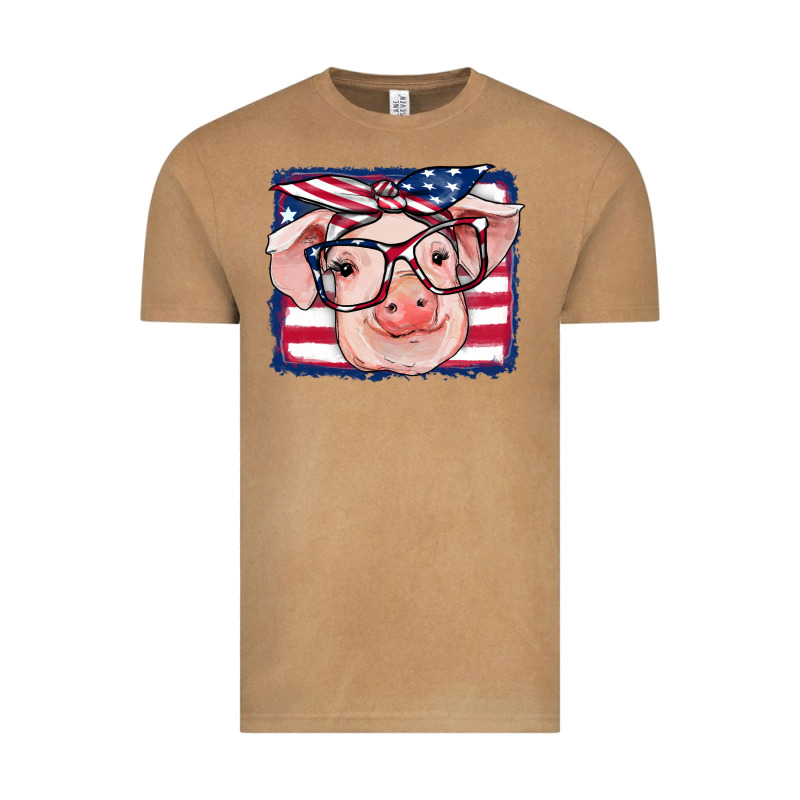 American Flag Pig Vintage Tee by RanaPortraitStore | Teevron