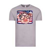 Vintage Zinc american flag pig Vintage Tee - RanaPortraitStore