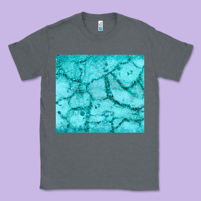 Turquoise Glitter Classic Tee Designed By Jahusdesignshop