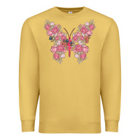 Antique Gold floral butterfly Premium Sweatshirt - MaliasSmallBusiness