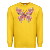 Lemon floral butterfly Premium Sweatshirt - MaliasSmallBusiness