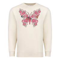 Sandshell floral butterfly Premium Sweatshirt - MaliasSmallBusiness