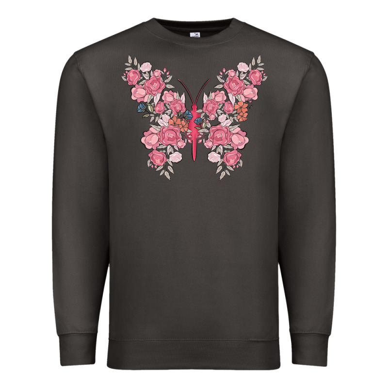 Floral Butterfly Premium Sweatshirt by MaliasSmallBusiness | Teevron