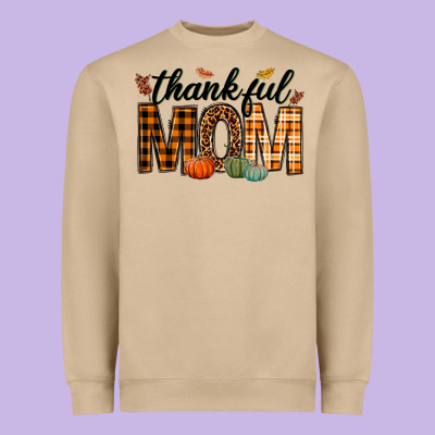 Thankful Mom Heavyweight Sweatshirt Designed By Texasbilliewilder