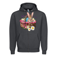 Smoke easter bunny and basket Zipper Hoodie - AdoDesignShop
