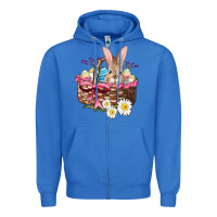 True Royal easter bunny and basket Zipper Hoodie - AdoDesignShop