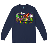 Navy mardi gras dentist Long Sleeve Tee - AdoDesignShop