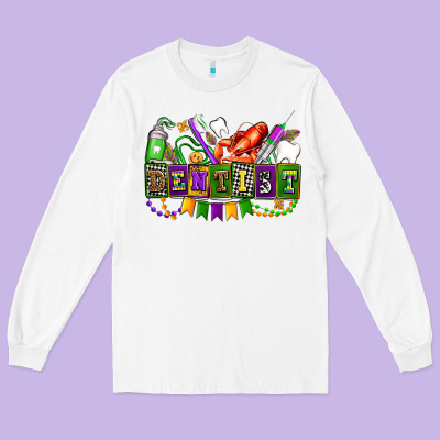 Mardi Gras Dentist Long Sleeve Tee Designed By Adodesignshop