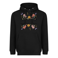 Black wildflower your text here Heavyweight Hoodie - MaliasSmallBusiness