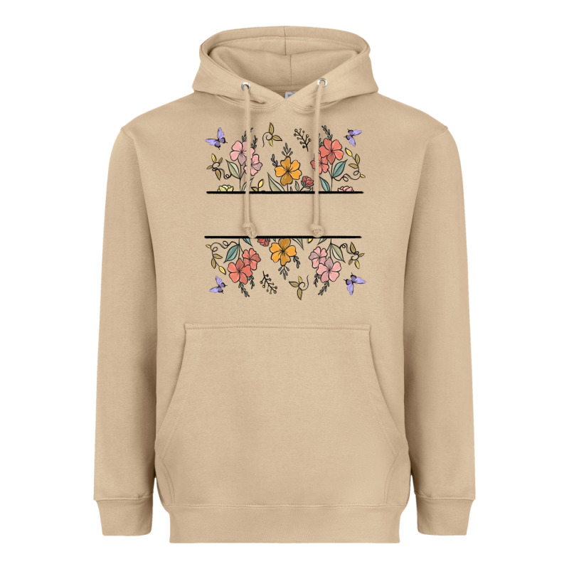 Wildflower Your Text Here Heavyweight Hoodie by MaliasSmallBusiness | Teevron
