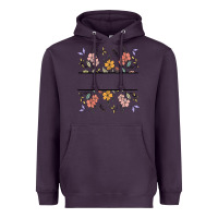 Plum wildflower your text here Heavyweight Hoodie - MaliasSmallBusiness