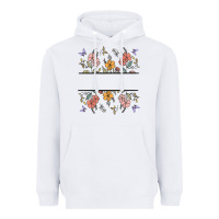 White wildflower your text here Heavyweight Hoodie - MaliasSmallBusiness