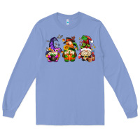 Colony Blue hallothanksmas gnome Long Sleeve Tee - AdoDesignShop
