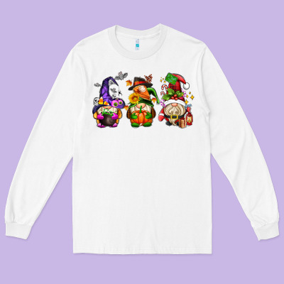 Hallothanksmas Gnome Long Sleeve Tee Designed By Adodesignshop